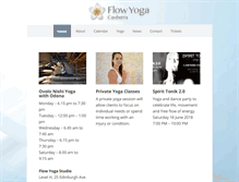 Tablet Screenshot of flowyogacanberra.com